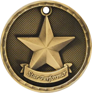 Star Performer Gold Medal.png PNG Image