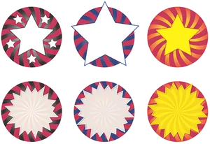 Star Seal Designs Collection PNG Image