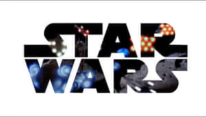 Star Wars Logowith Space Backdrop PNG with transparent background