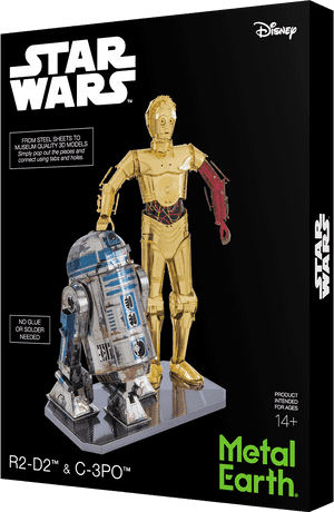 Picture Of Star Wars - R2d2 C3po Metal Earth, HD Png Download PNG