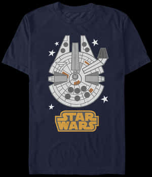 Star Wars Millennium Falcon T Shirt Design PNG image with transparent background