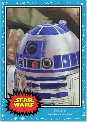 Star Wars R2 D2 Collectible Card PNG Image