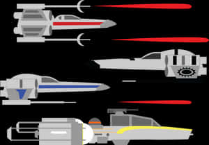Star Wars Spaceships Vector Art PNG image with transparent background