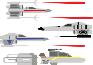 Star Wars Spaceships Vector Art PNG Image