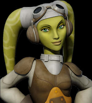 Star Wars Twilek Pilot Portrait PNG image with transparent background