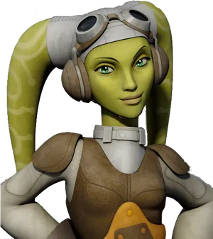 Star Wars Twilek Pilot Portrait PNG Image