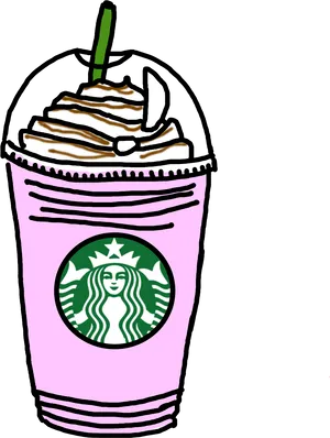 Starbucks Frappuccino Illustration PNG Image