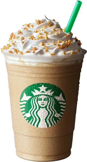 Starbucks Frappuccinowith Whipped Creamand Toppings PNG Image