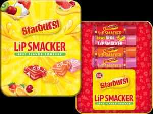 Starburst Lip Smacker Flavored Lip Balm Set PNG