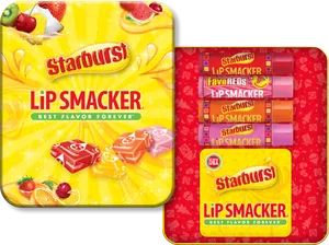 Starburst Lip Smacker Flavored Lip Balm Set PNG Image