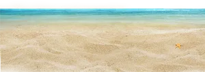 Starfishon Sandy Beach Ocean View PNG Image