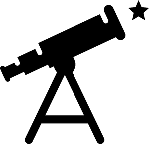 Transparent Telescope Clipart Black And White - White Telescope Png, Png Download PNG with transparent background