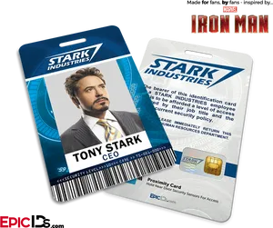 Stark Industries I D Card Tony Stark PNG Image