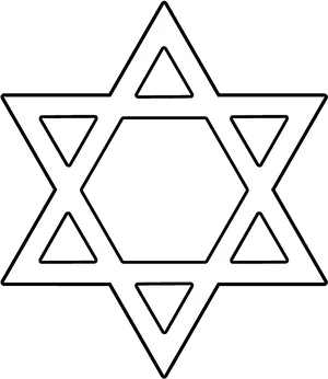 Starof David Symbol Black Background PNG Image