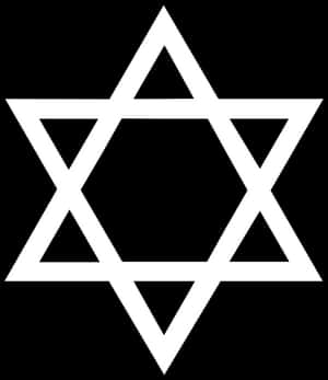 Starof David Symbol Blackand White PNG
