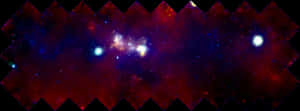 Starry Nebula Chevron Border PNG image with transparent background