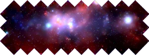 Starry Nebula Chevron Border PNG Image