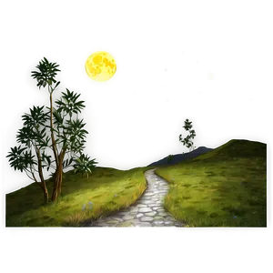 Starry Night Path Png 31 PNG Image