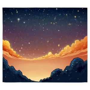 Starry Sky Horizon Png 95 PNG Image