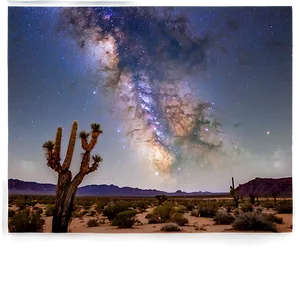 Starry Sky Over Desert Png Bmi18 PNG Image