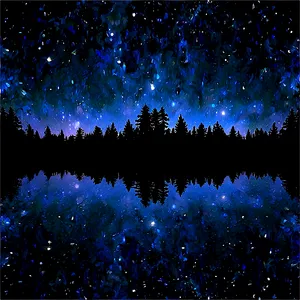 Starry Sky Over Forest Png 2 PNG Image