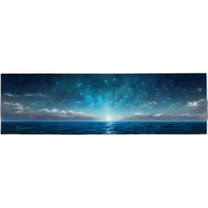 Starry Sky Over Ocean Png Nxd78 PNG Image