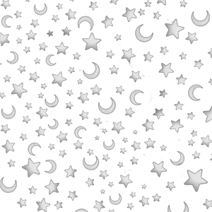 Starsand Moons Pattern PNG Image