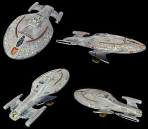 Starship Fleet Various Angles PNG image with transparent background