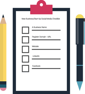 Startup Social Media Checklist PNG with transparent background