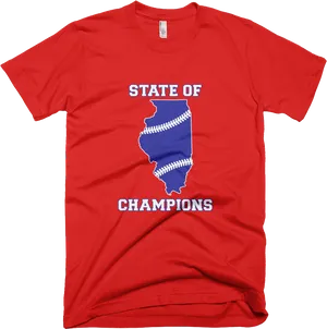 Stateof Champions Baseball Stitch Tshirt PNG Image