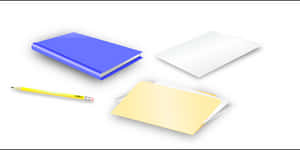 Stationery Items White Background PNG with transparent background