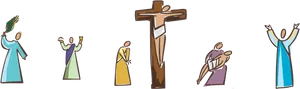 Stationsofthe Cross Illustration PNG Image