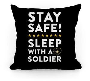 Stay Safe Sleep With A Soldier Pillow PNG Image