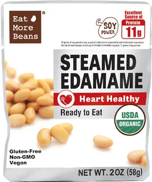 Steamed Edamame Package Design PNG Image