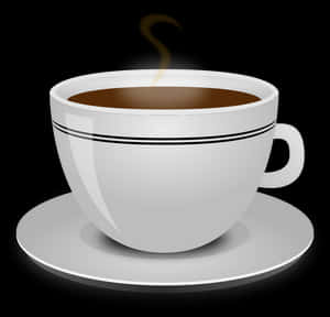 Steaming Coffee Cup Graphic PNG image with transparent background