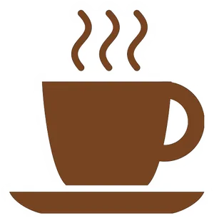 Steaming Coffee Cup Icon PNG Image