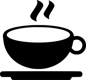 Steaming Coffee Cup Icon PNG Image