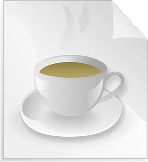 Steaming Coffee Cup Vector PNG Image