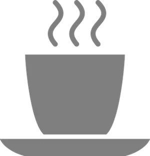 Steaming Coffee Mug Icon PNG Image