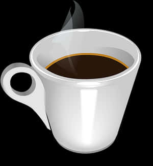 Steaming Coffee Mug Vector PNG
