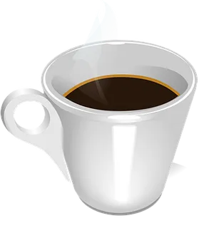 Steaming Coffee Mug Vector PNG Image