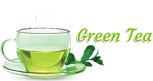 Steaming Green Tea Cup PNG Image