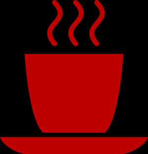 Steaming Red Mug Icon PNG