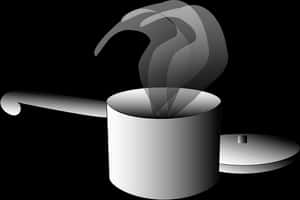 Steaming Saucepan Vector Illustration PNG