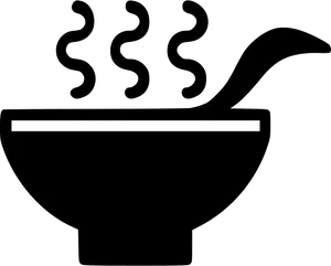 Steaming Soup Bowl Icon PNG Image