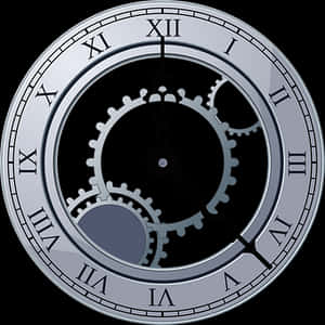 Steampunk Clock Face PNG image with transparent background