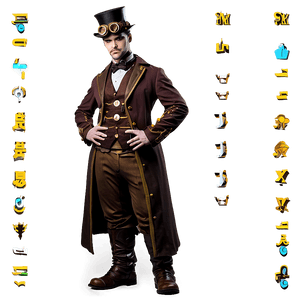 Steampunk Costume PNG 06242024 PNG with transparent background