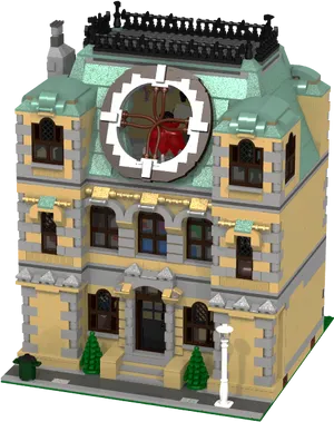 Steampunk Lego Building PNG Image