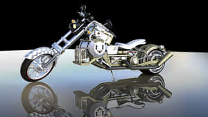 Steampunk Motorcycle Concept PNG with transparent background