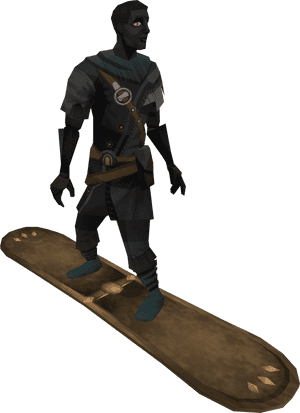 Steampunk Snowboarder3 D Model PNG image with transparent background